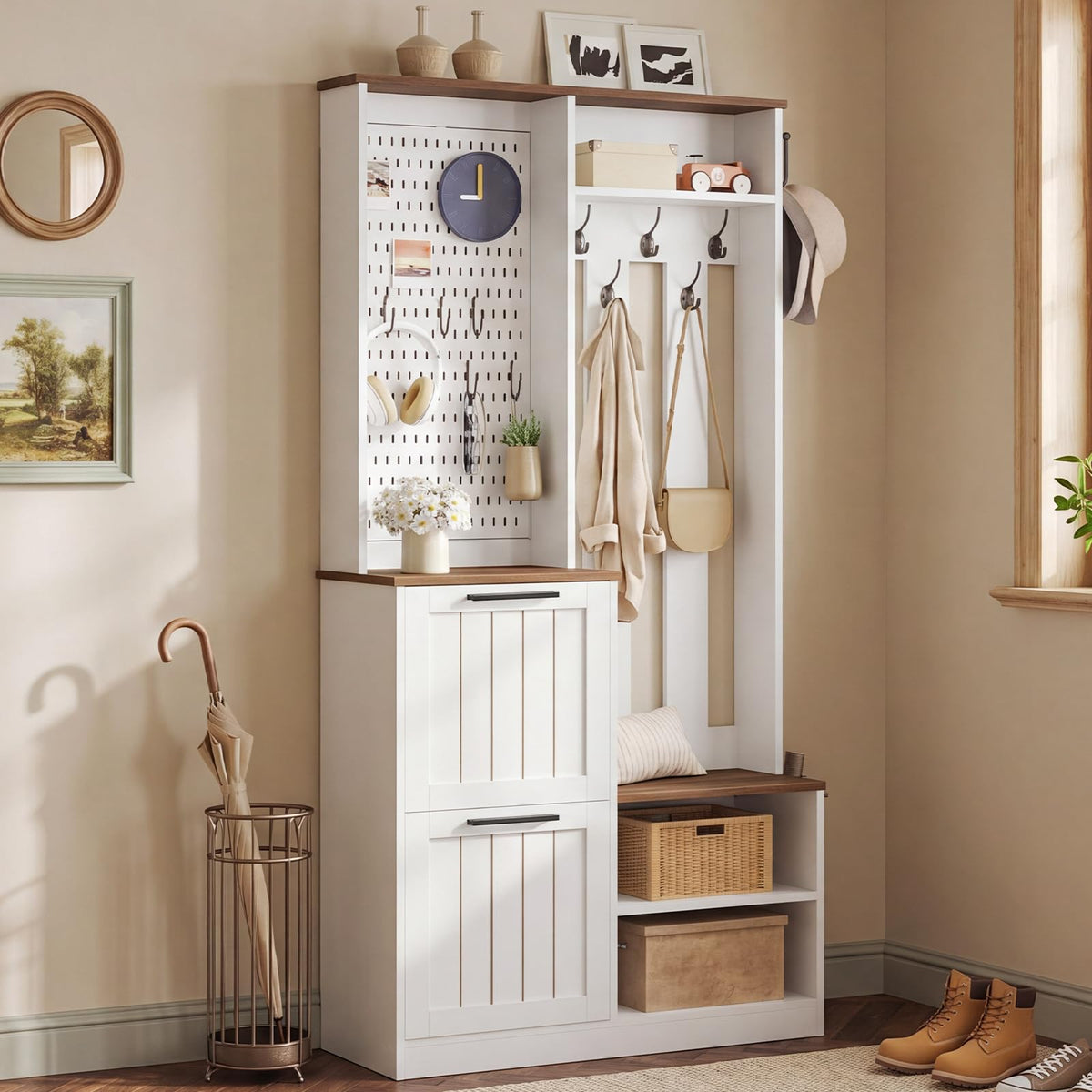 Hall Tree with Shoe Storage