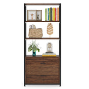 4-Tier Bookcase with 2 Drawers