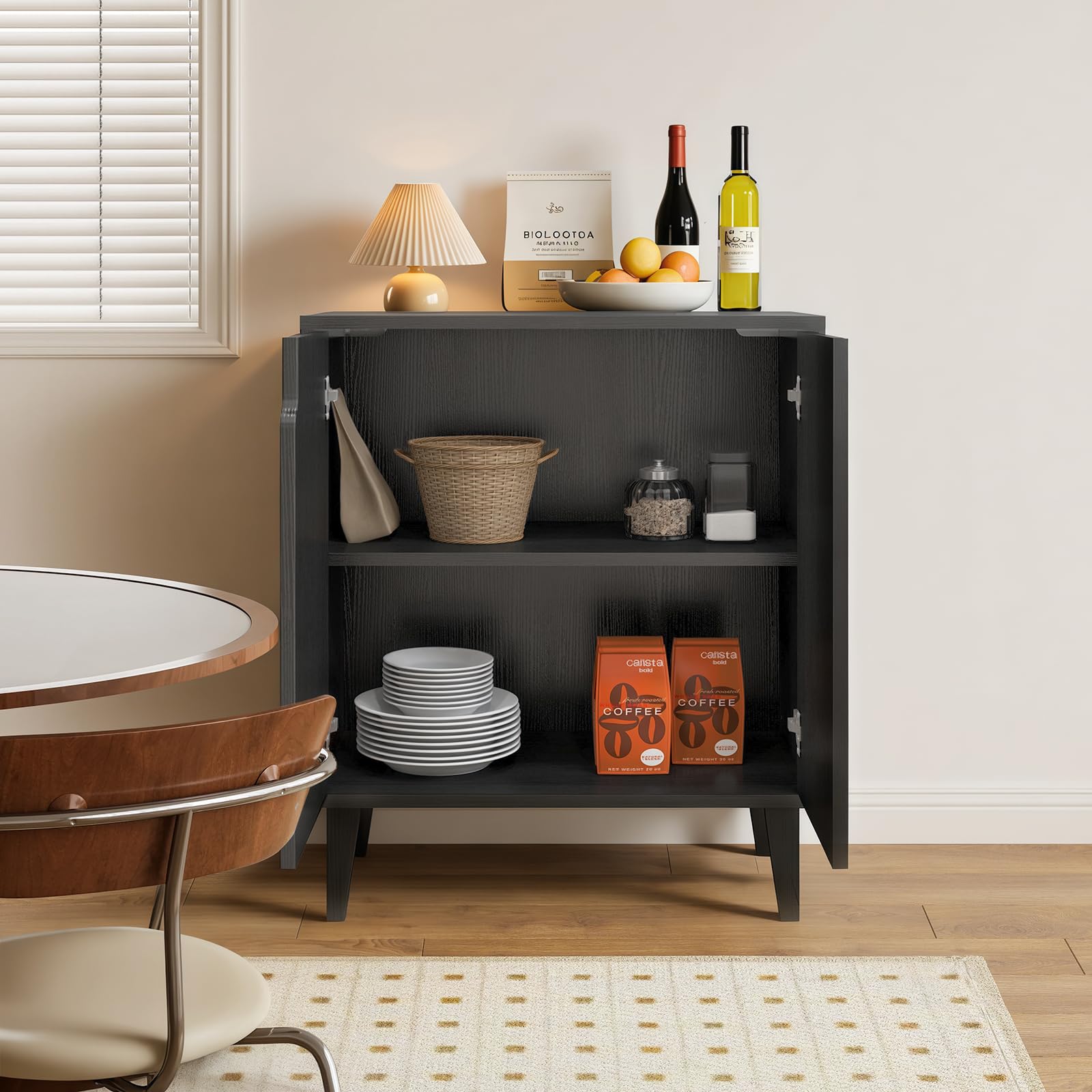 2-Door Storage Cabinet with Soft-Close Doors