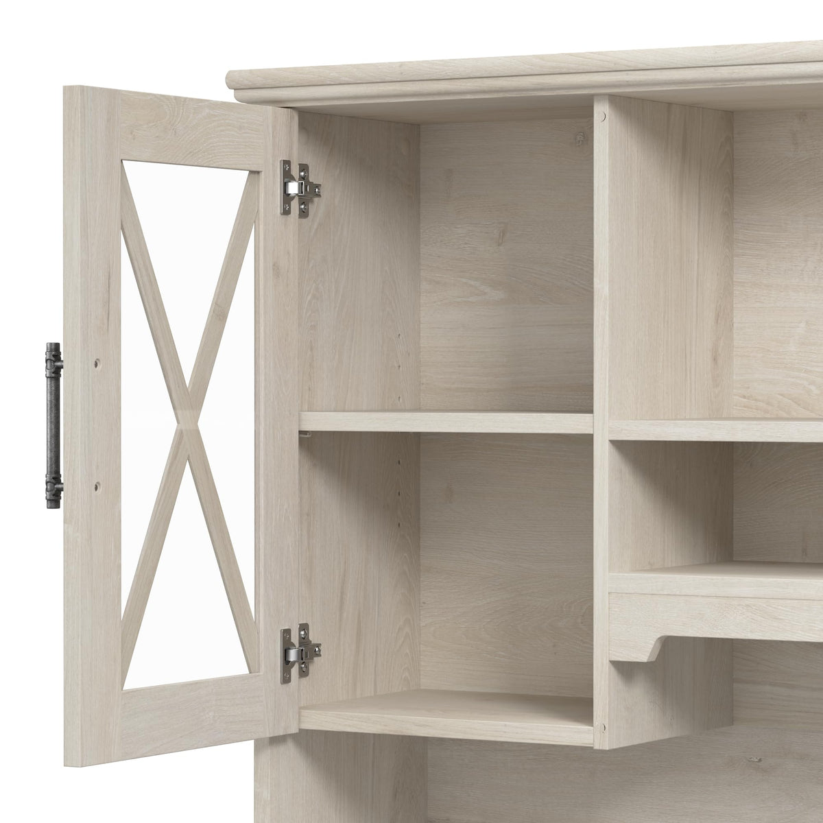 Farmhouse Glass Door Storage Hutch