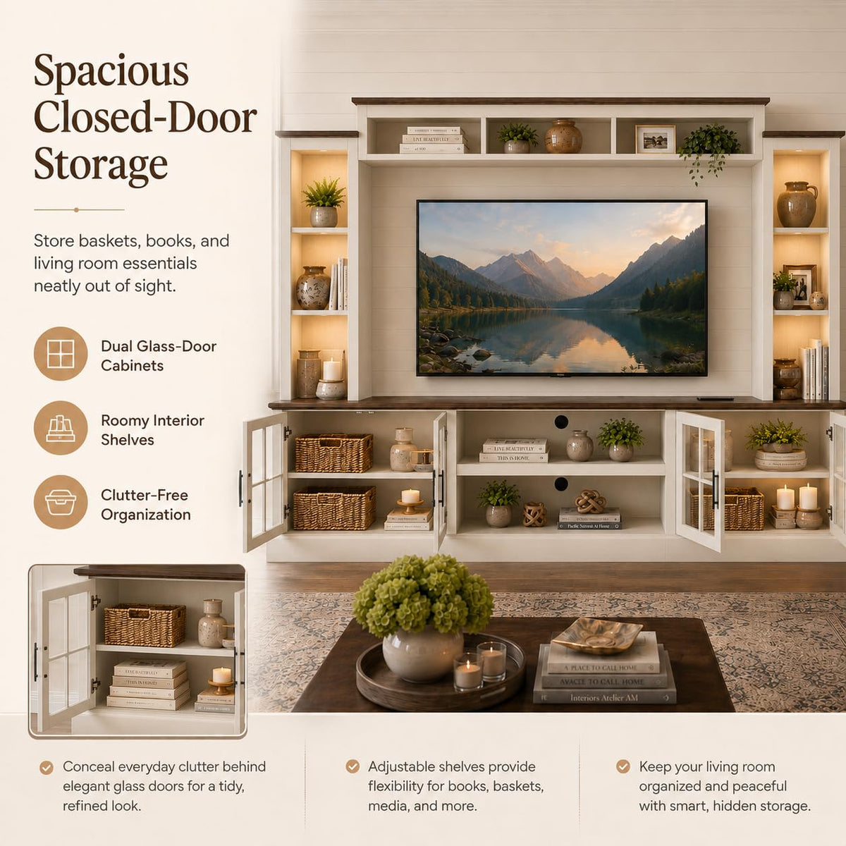 Farmhouse Fireplace Entertainment Center