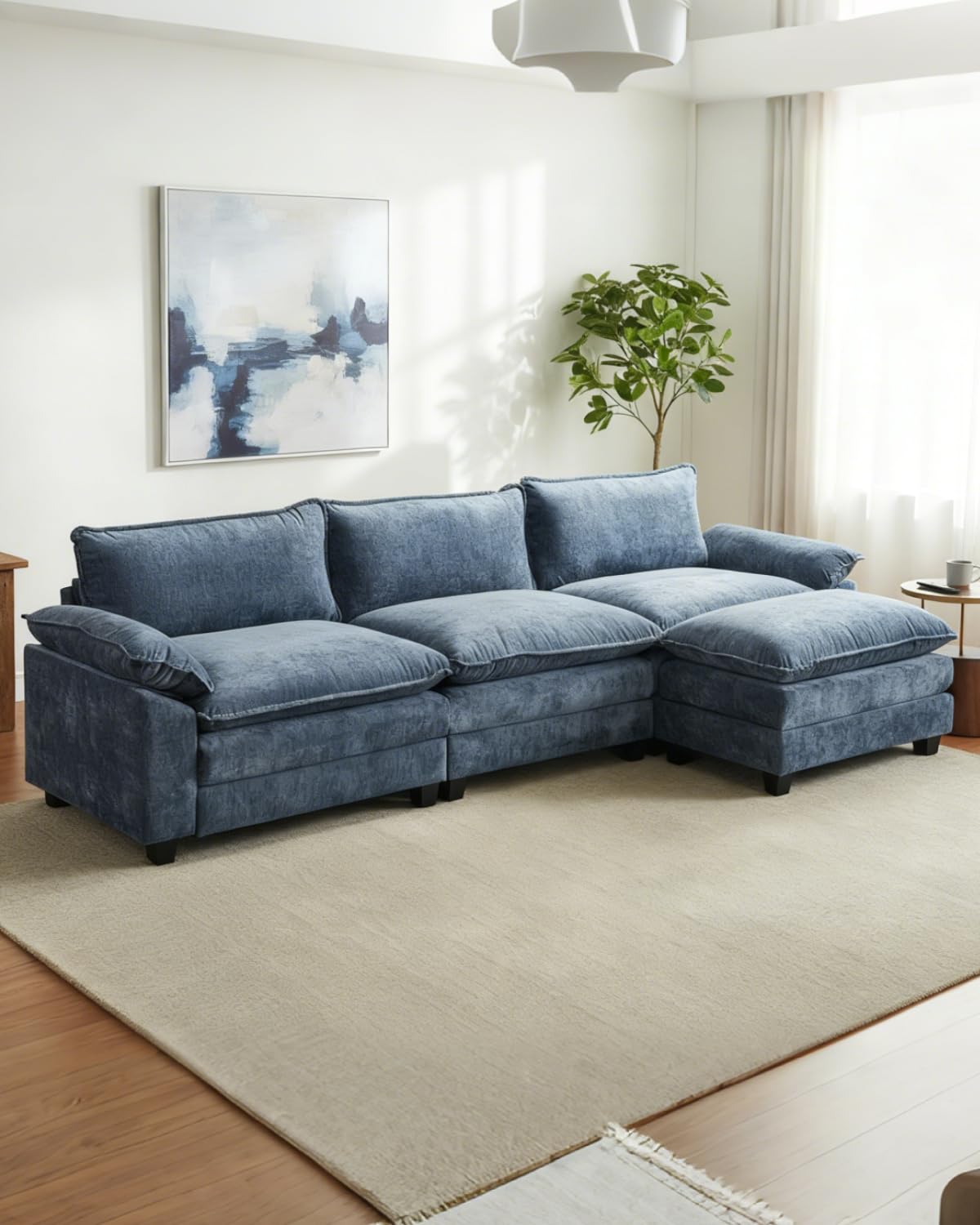 Modular Sectional Sofa with Ottoman