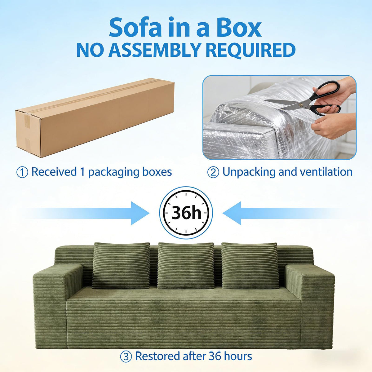 Corduroy Floor Loveseat