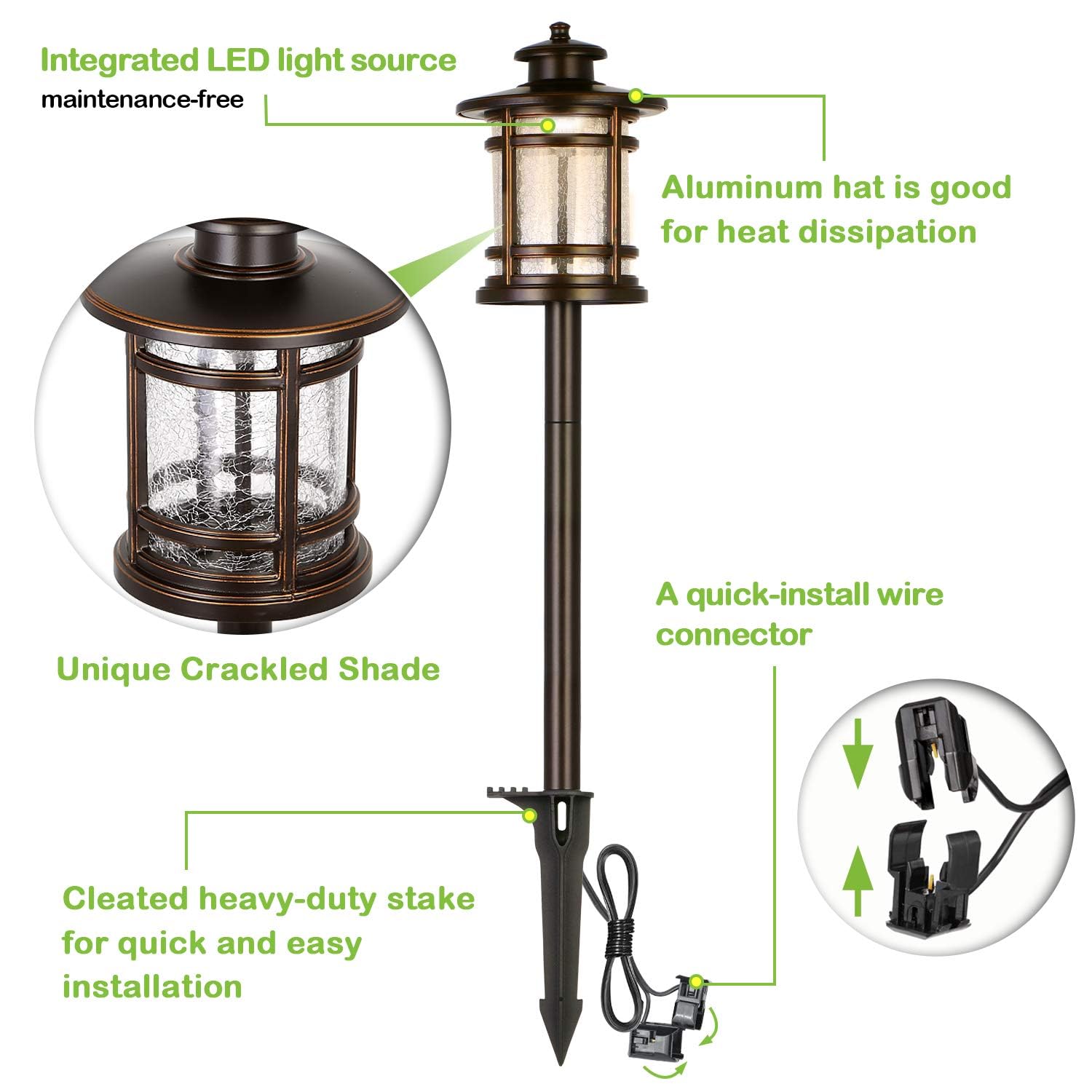 LED Landscape Path Light – 6 Pack