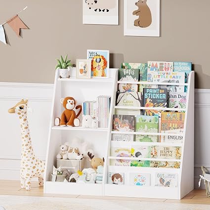 5-Tier Kids Front-Facing Bookshelf