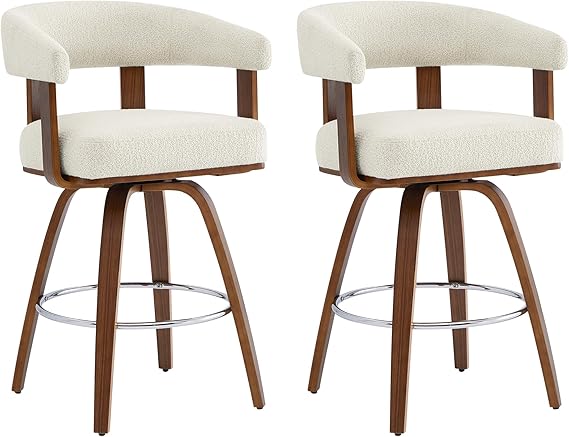 Swivel Counter Height Bar Stools Set of 2