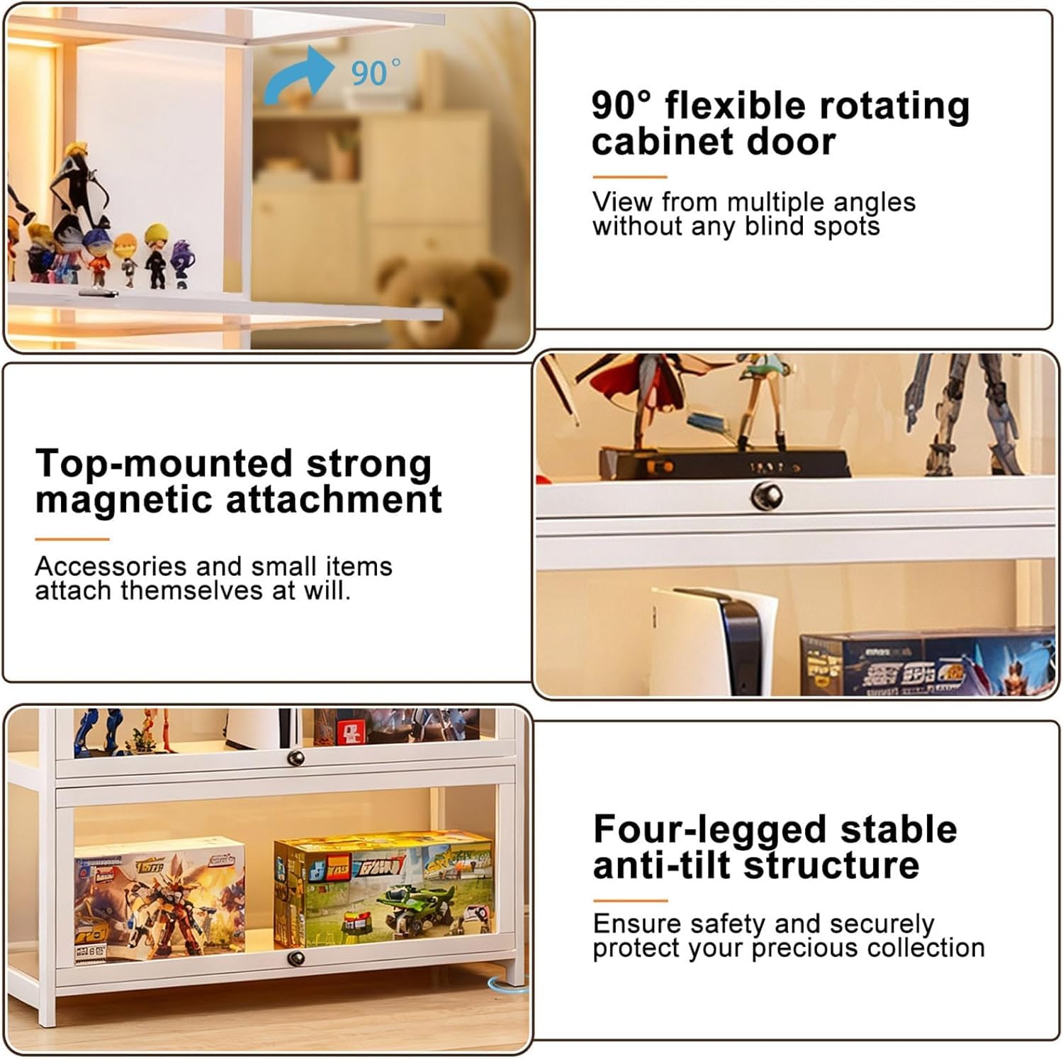 5-Tier Curio Display Cabinet with Acrylic Doors