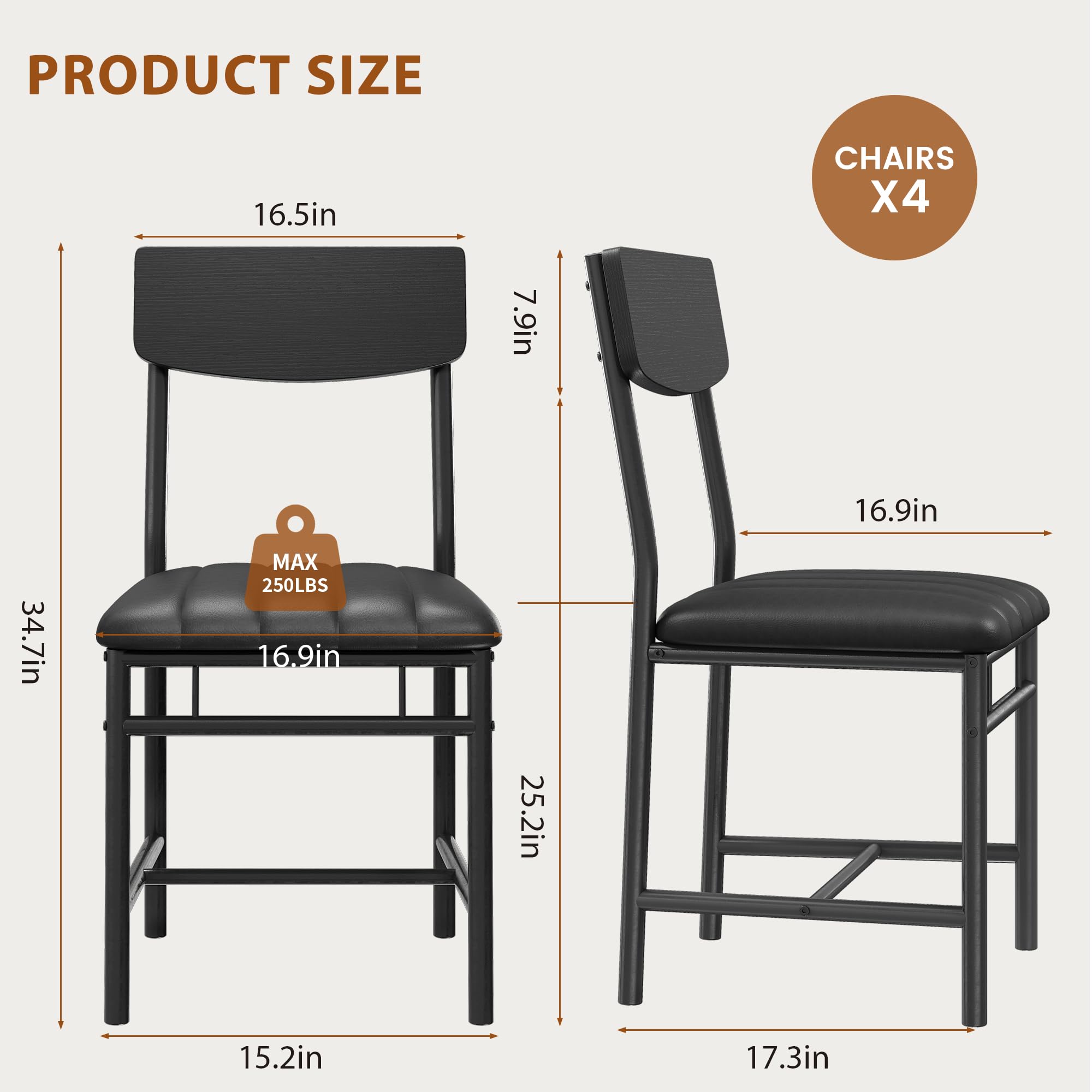 Upholstered Dining Chairs Set of 6