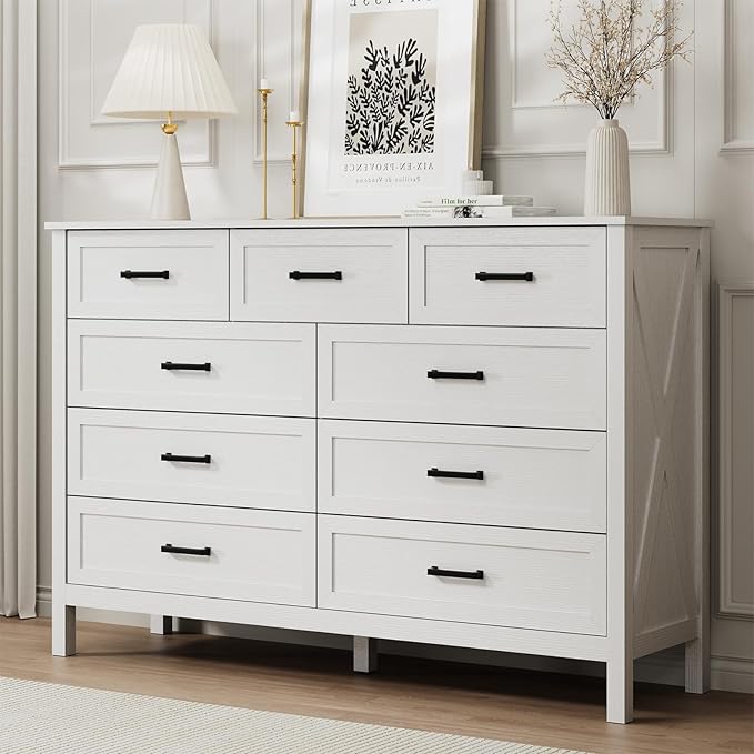 Farmhouse Dresser with X-Marking & Bar Handle