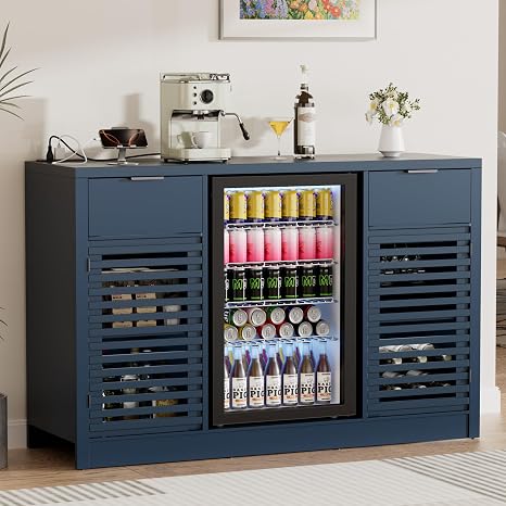 Bar Cabinet with Fridge Space & Wine Rack