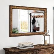Distressed Solid Wood Wall Mirror