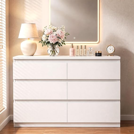 6-Drawer Horizontal Dresser with Anti-Tip