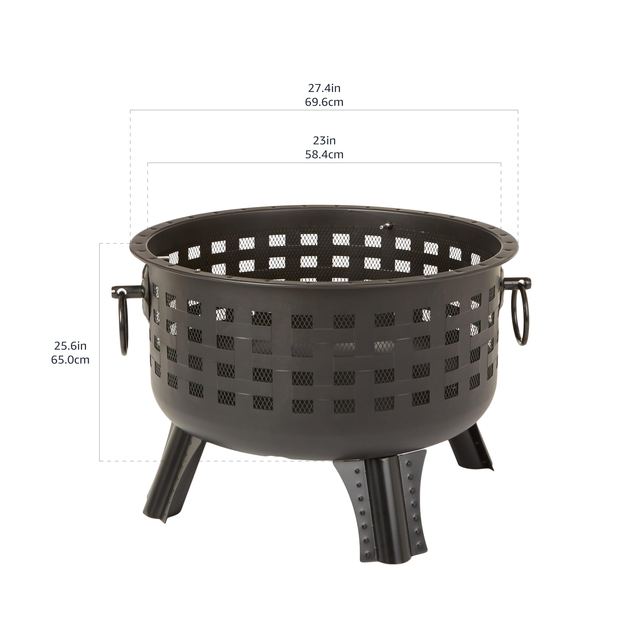 Round Steel Lattice Fire Pit
