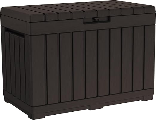 50 Gallon Resin Deck Box with Lockable Lid