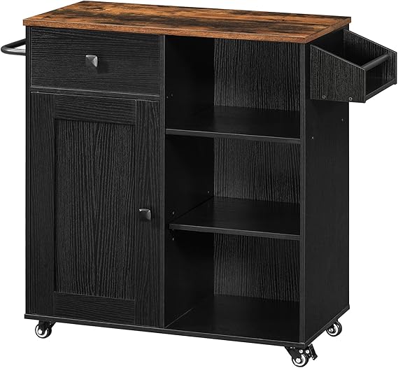 Rolling Kitchen Island Cart with Storage