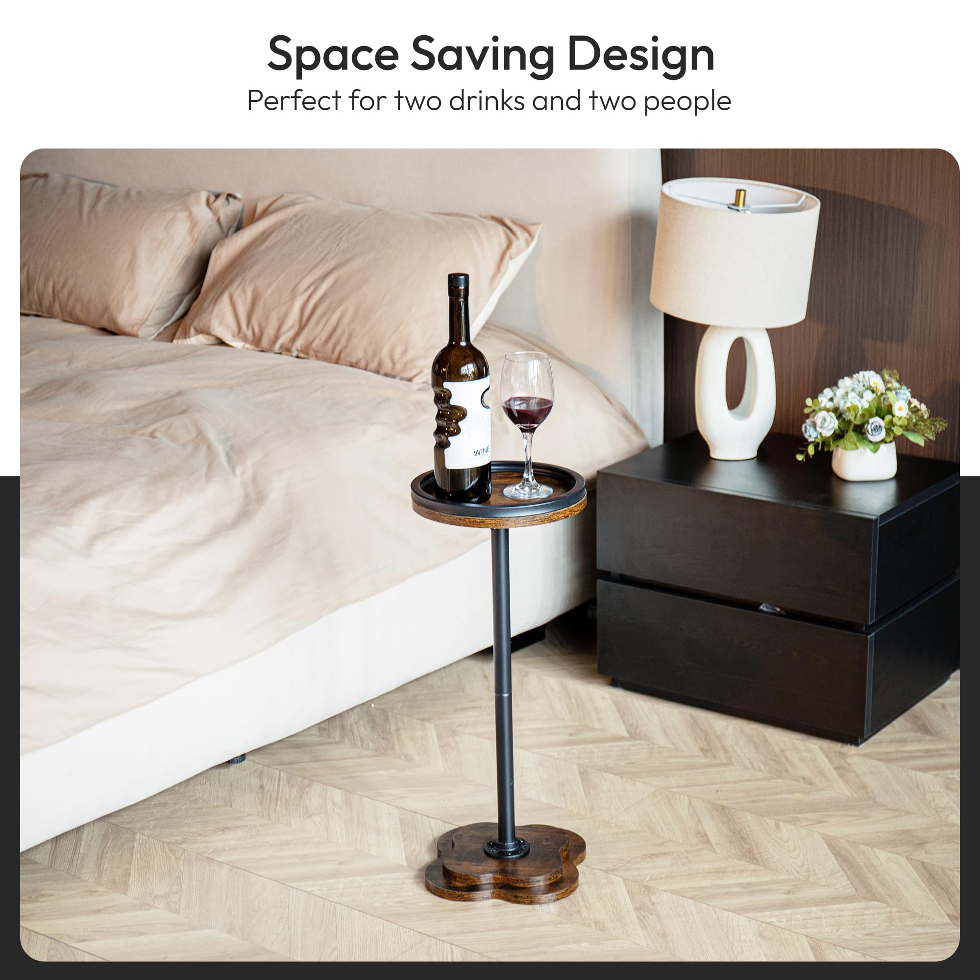 Round Pedestal End Table
