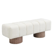 50" Chenille Fabric Dining Bench