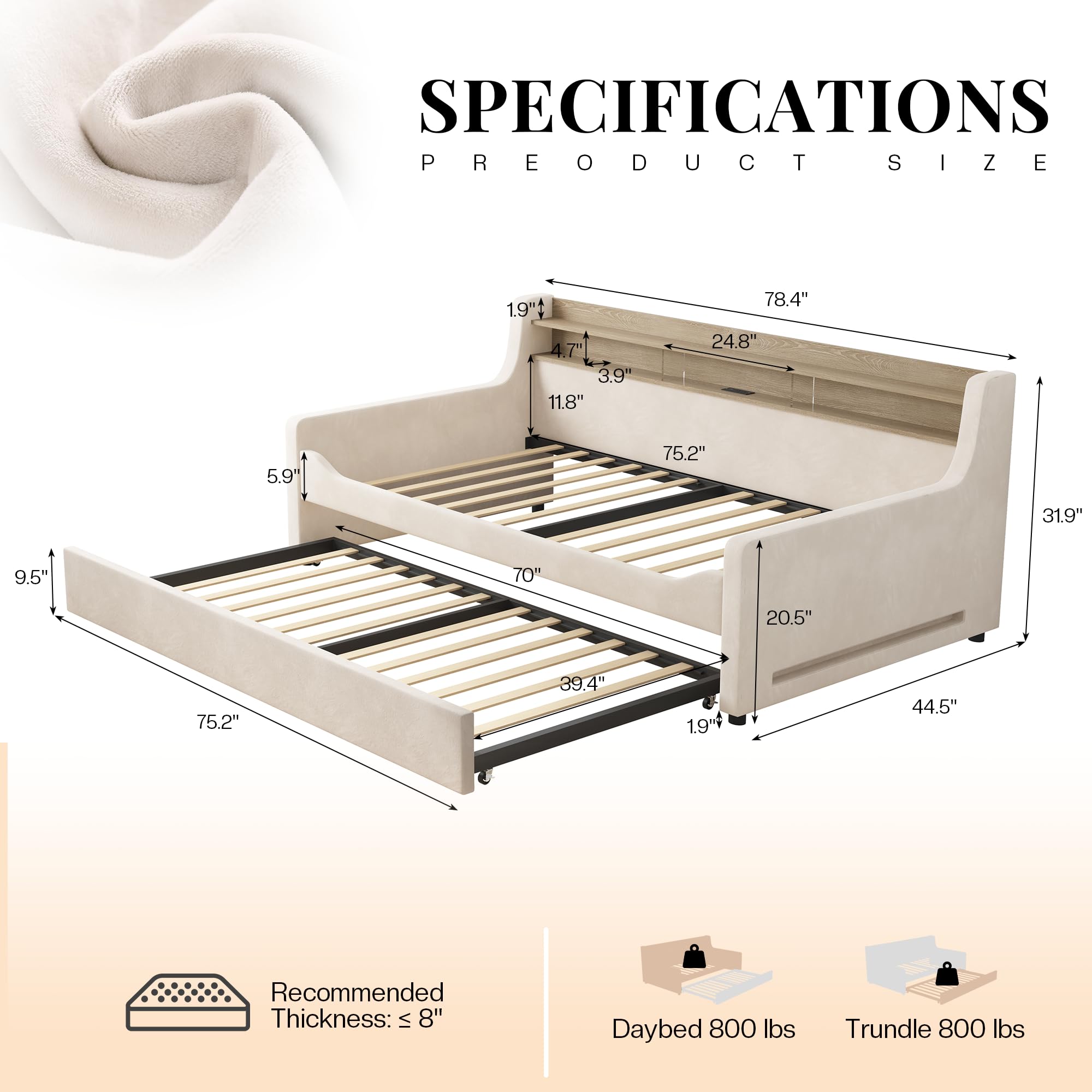 Twin Daybed with Trundle
