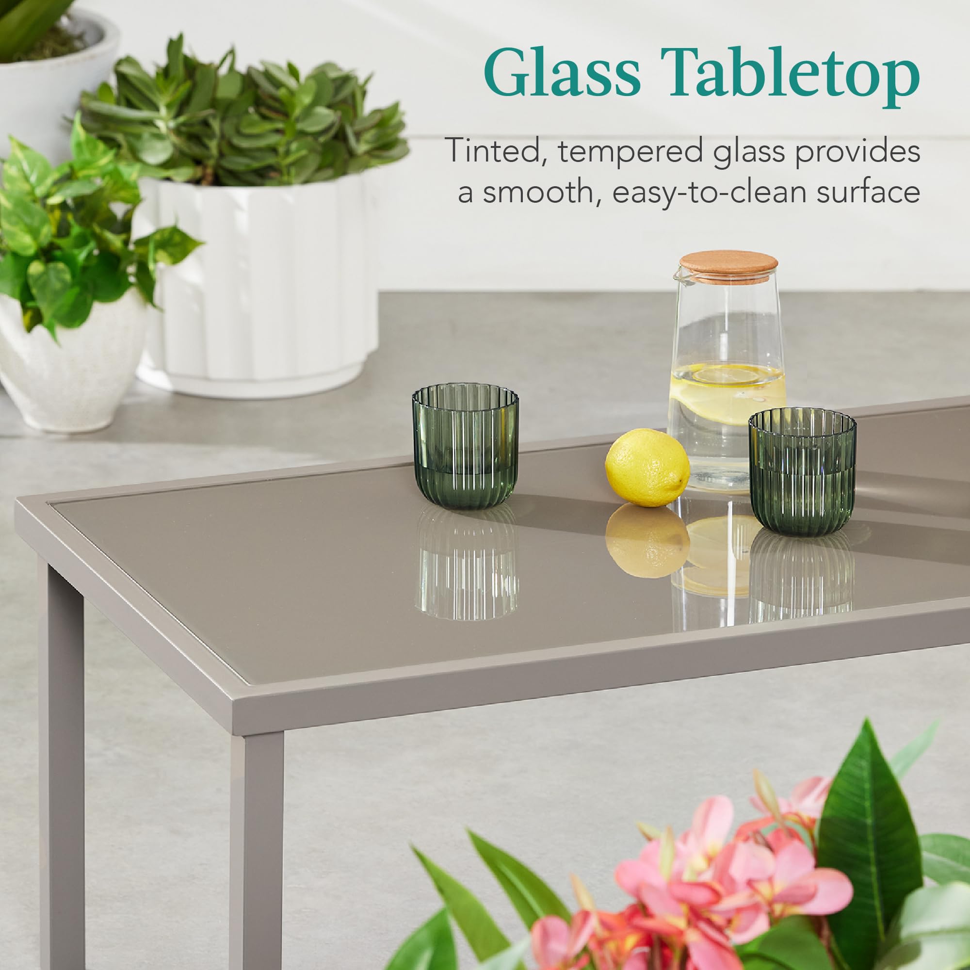 4-Piece Outdoor Textilene Patio Conversation Set