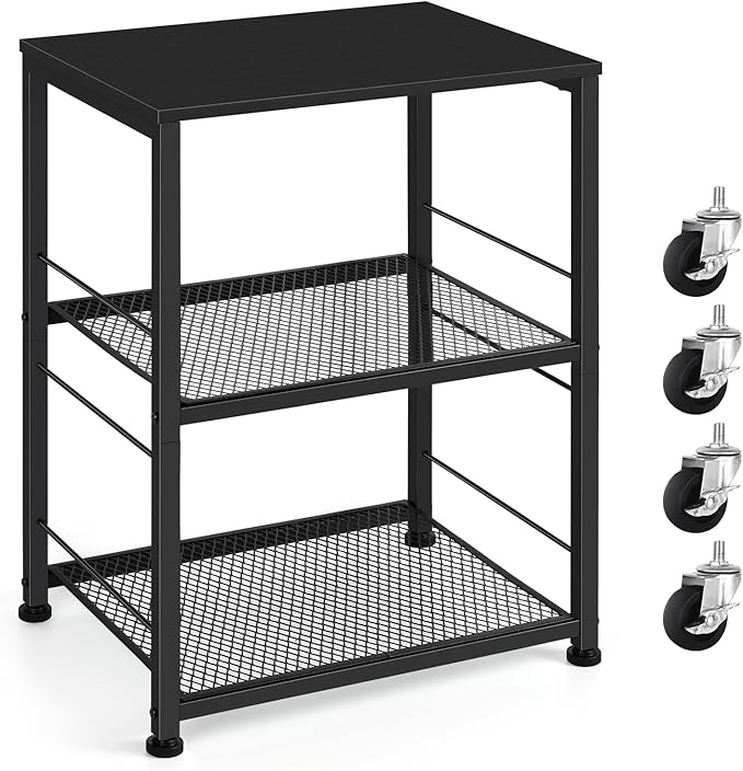 Industrial End Table with Storage Shelf