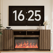Now Mais 70" Fireplace TV Stand, Walnut