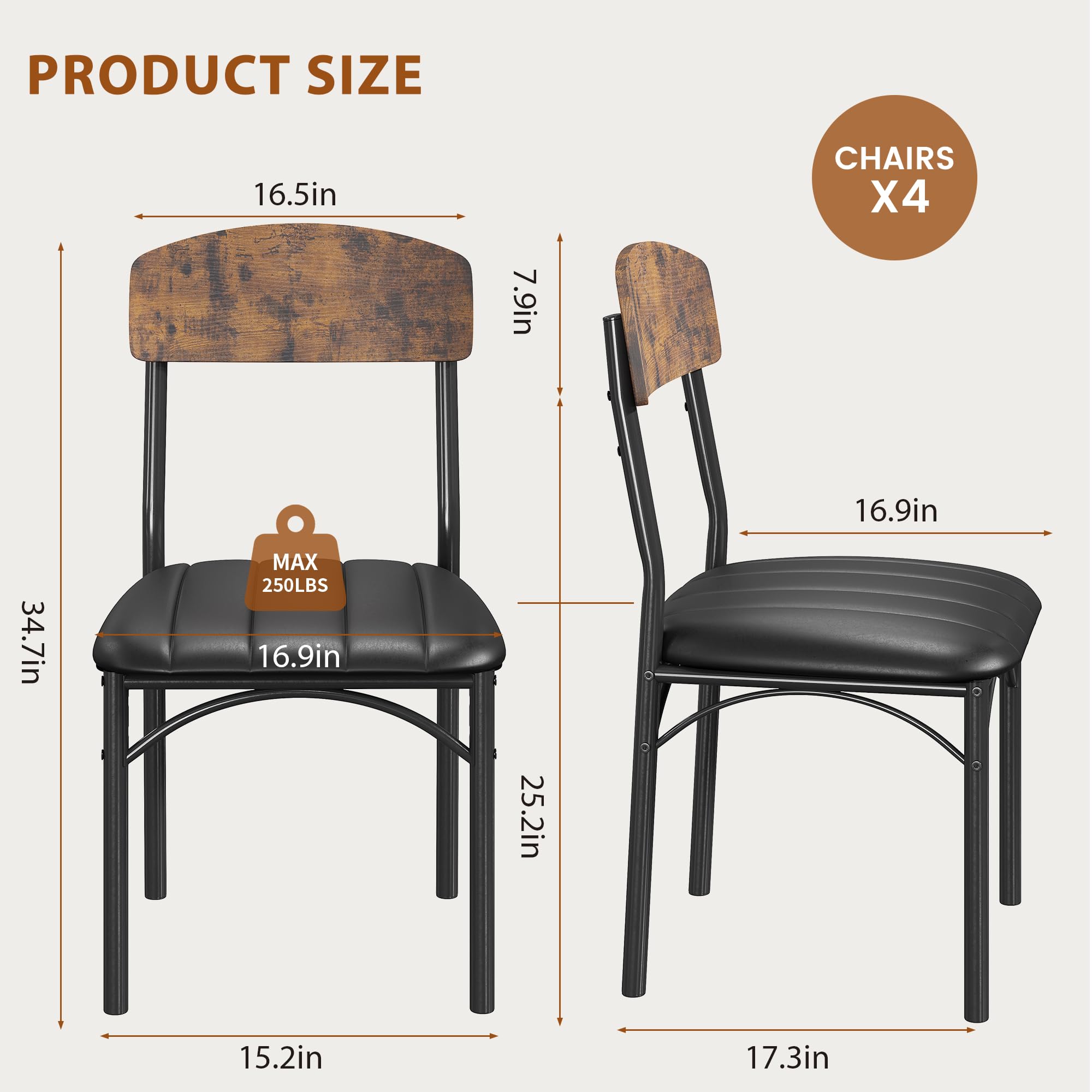 Upholstered Dining Chairs Set of 4