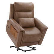 CHITA Leather Power Lift Recliner Chair for Elderly, Heat & Massage, Saddle