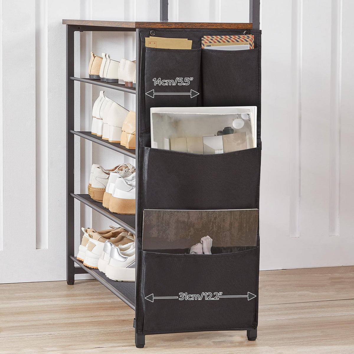 Hall Tree with Adjustable Shoe Storage