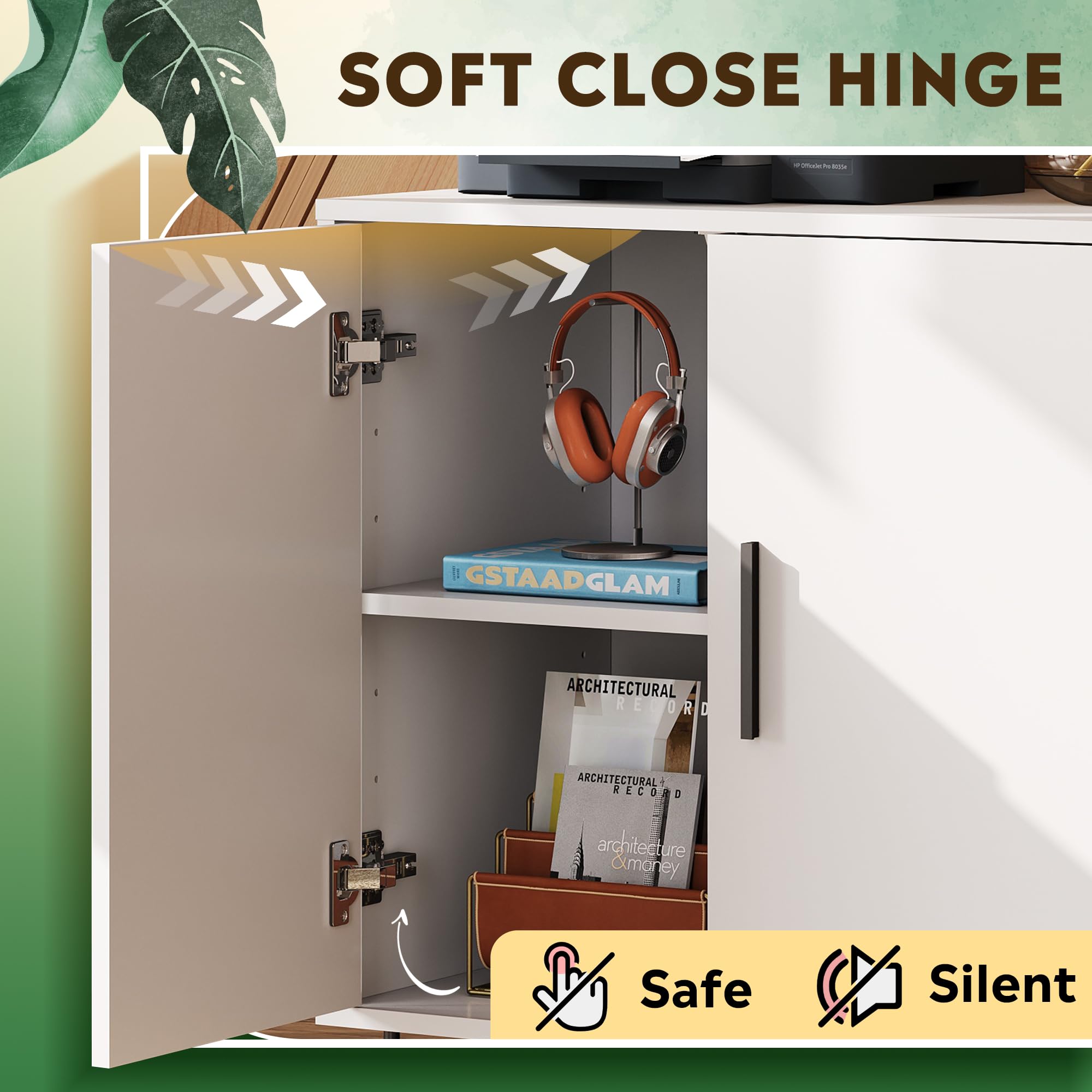 Office Storage Cabinet with Doors and Shelves