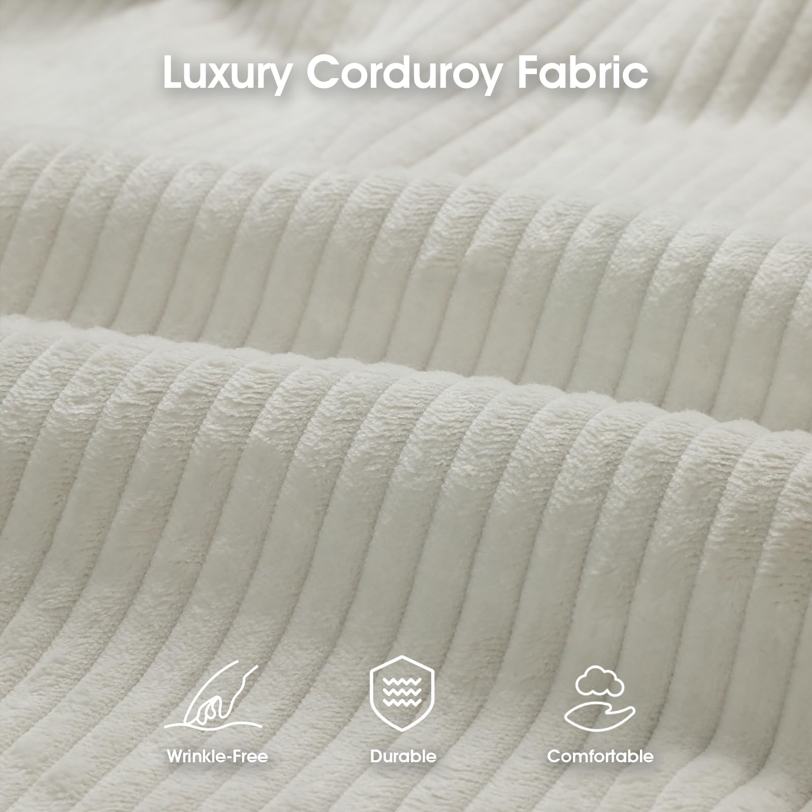 Corduroy Convertible Futon Sofa Bed with Adjustable Backrest