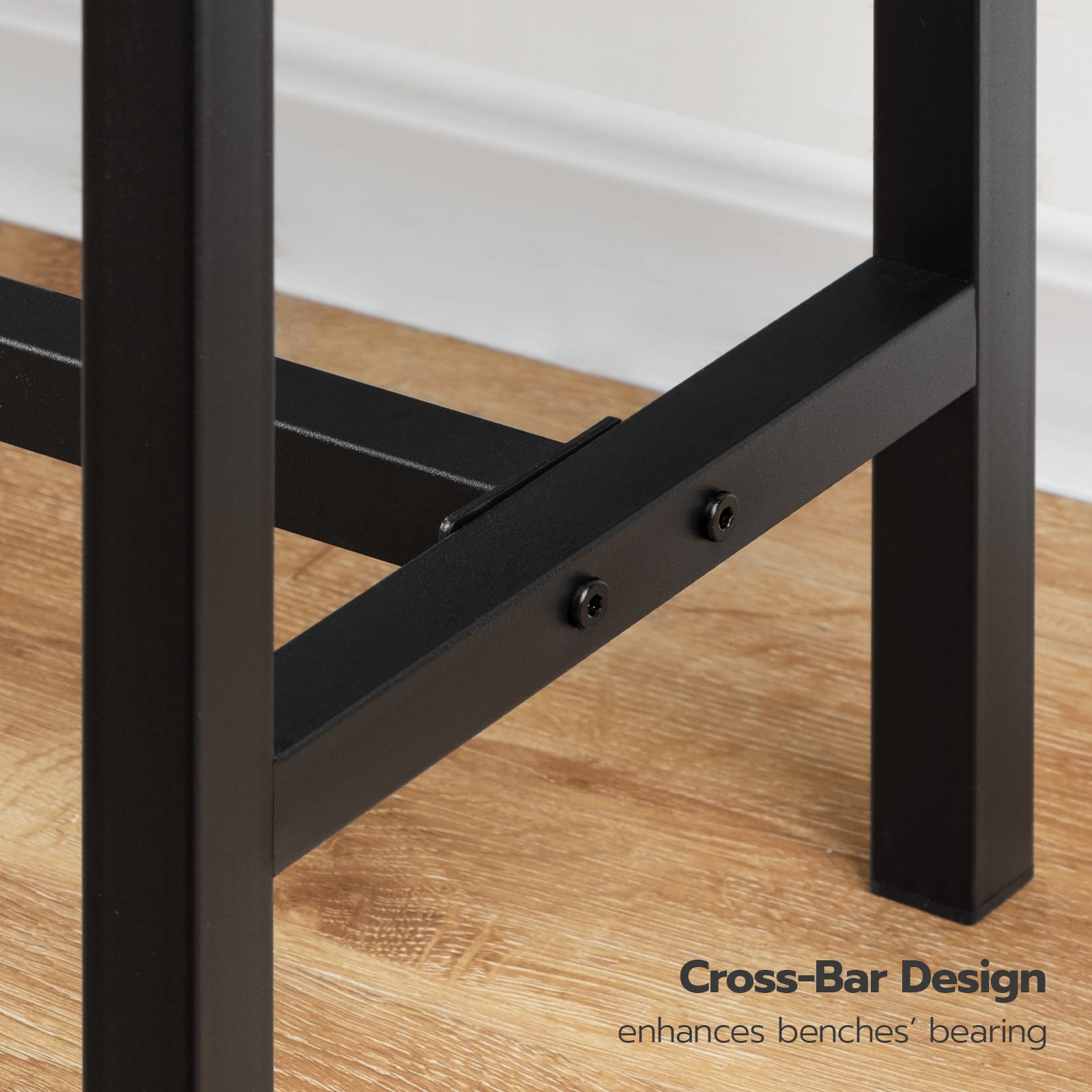 Industrial Dining Benches Set of 2