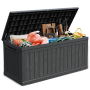 KDYMOD 320 Gallon Outdoor Storage Deck Box, Waterproof Resin, SGS - Black