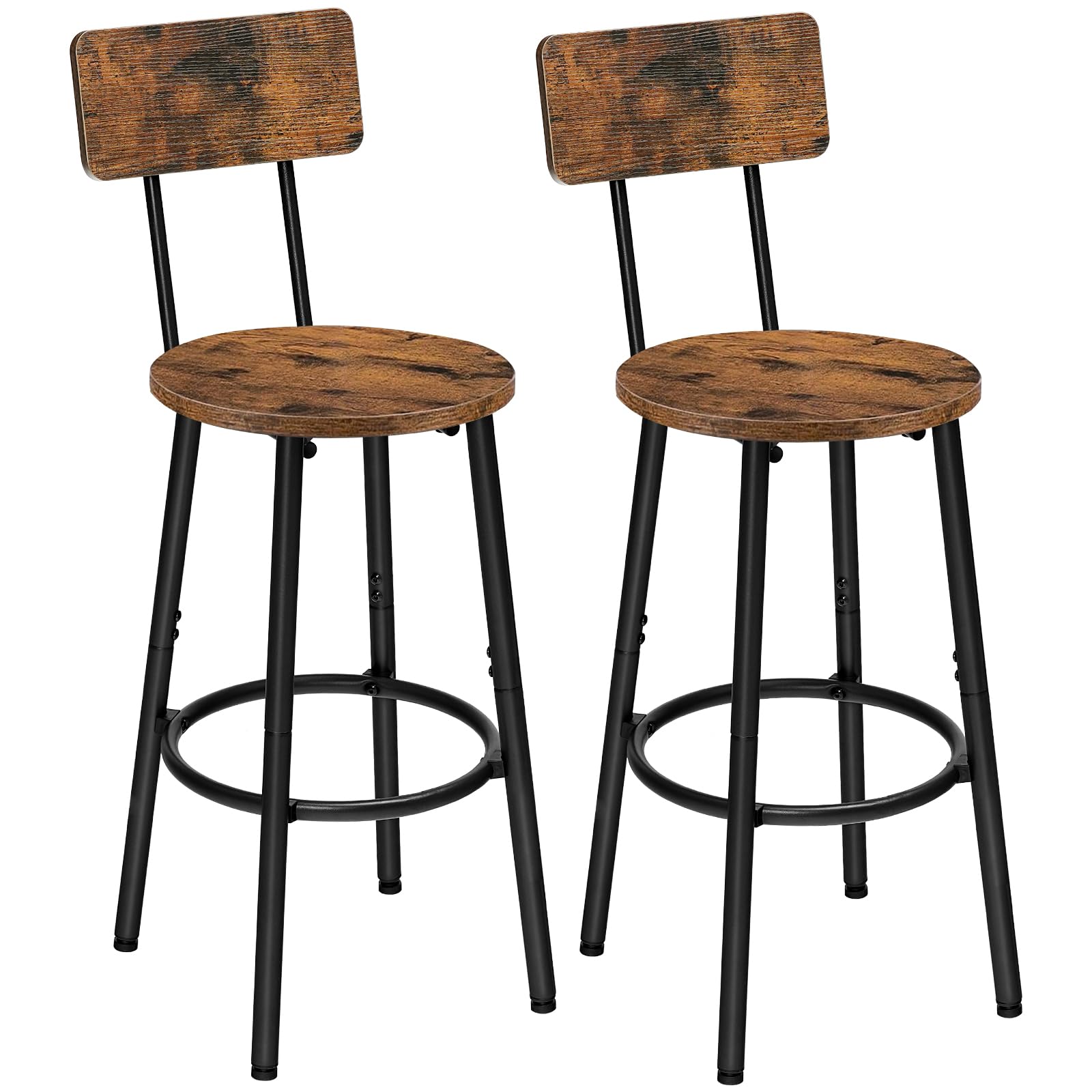 Round Back Bar Stools Set of 2