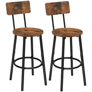 Round Back Bar Stools Set of 2