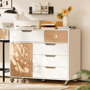 5-Drawer Mobile File Cabinet with Door