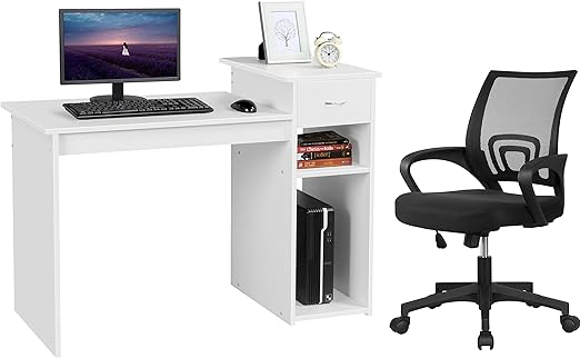 Computer Desk & Ergonomic Chair Set