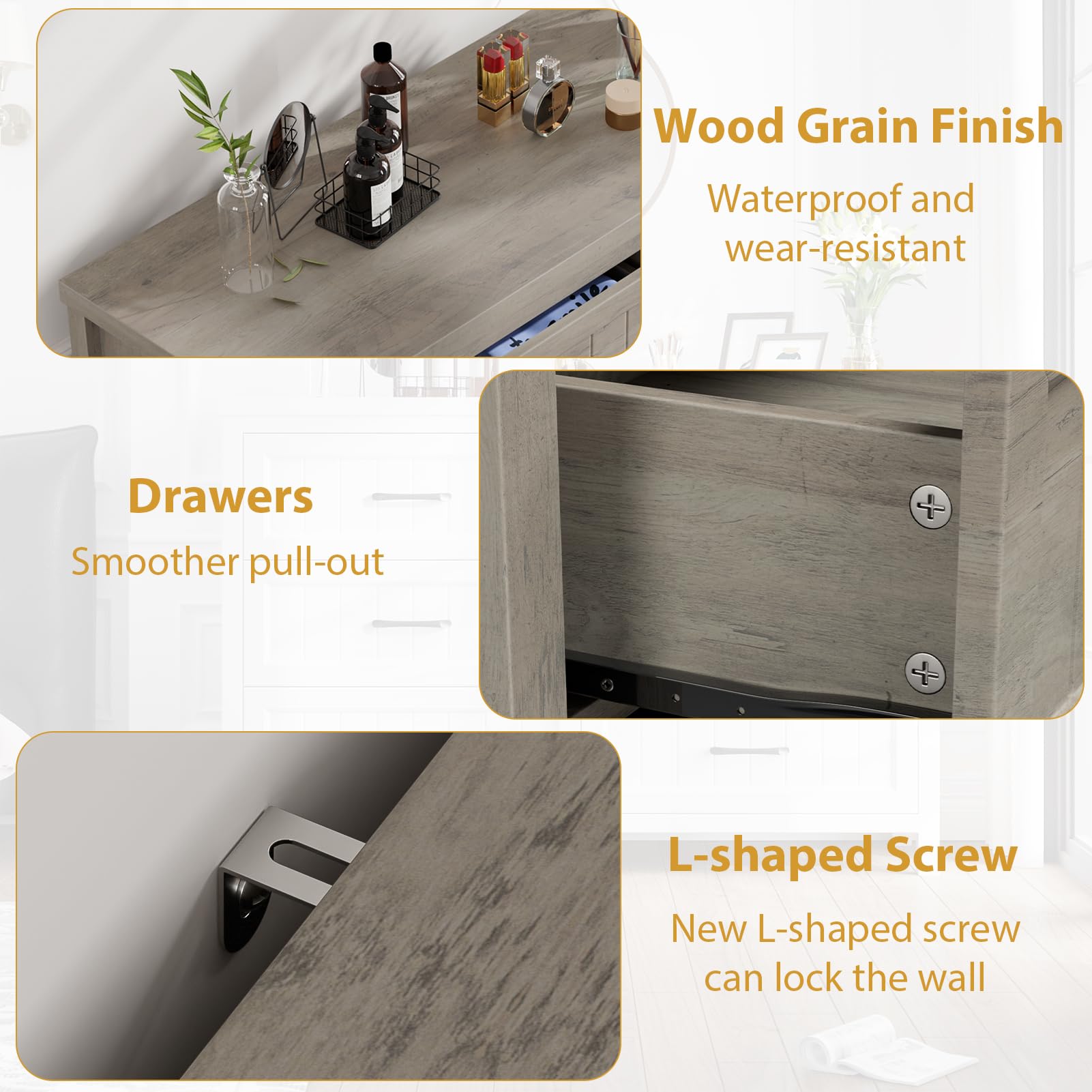 5-Drawer Farmhouse Dresser