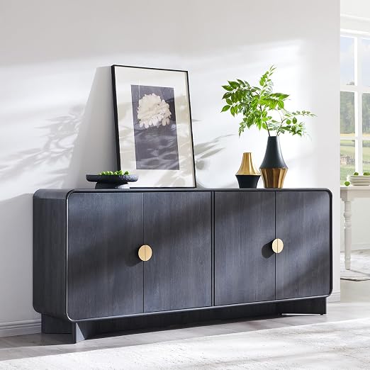 Curved Buffet Sideboard Cabinet