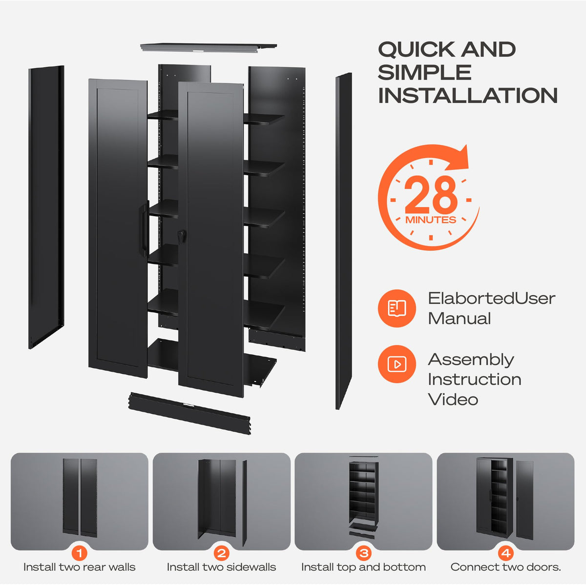Locking Steel Storage Cabinet