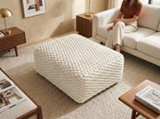 Oversized Chenille Ottoman