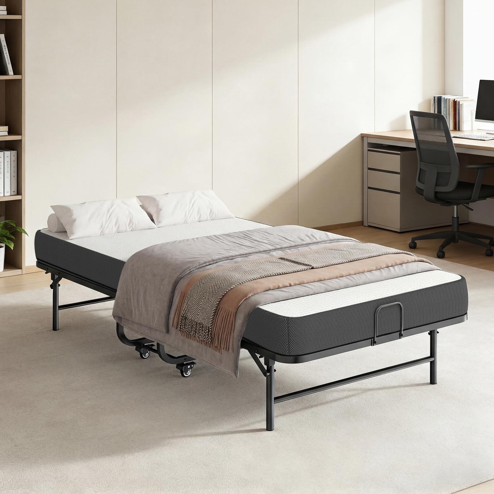 Folding Bed with Memory Foam Mattress