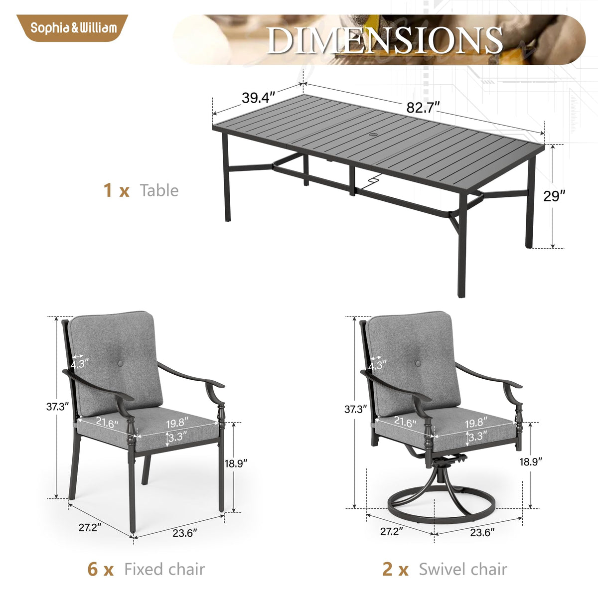 9-Piece Outdoor Dining Set