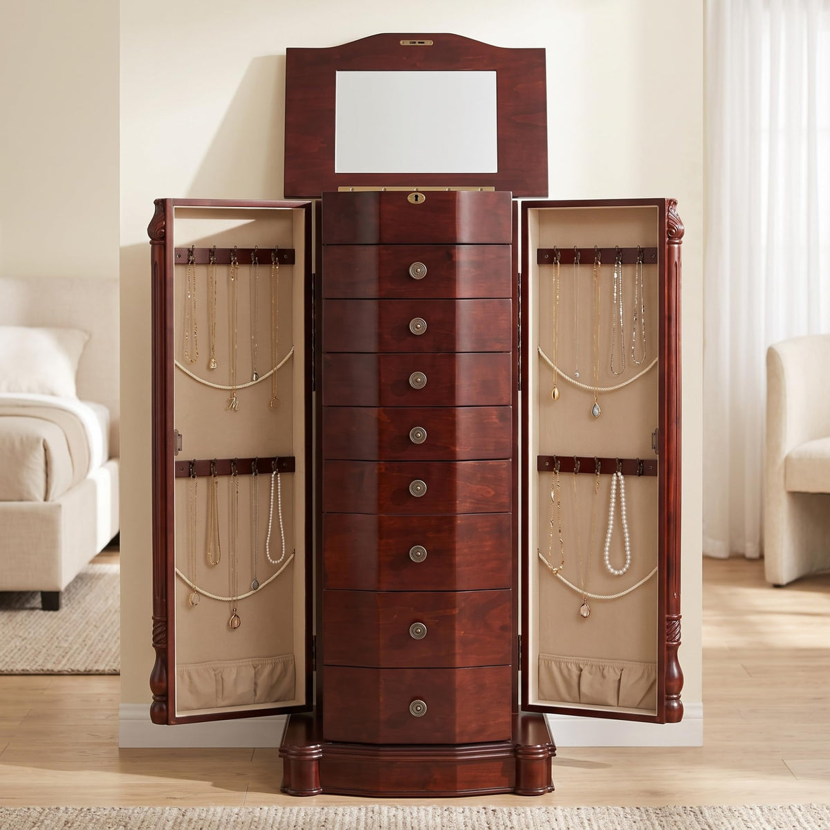 Hives and Honey Florence Large Jewelry Armoire Jewelry Organizer