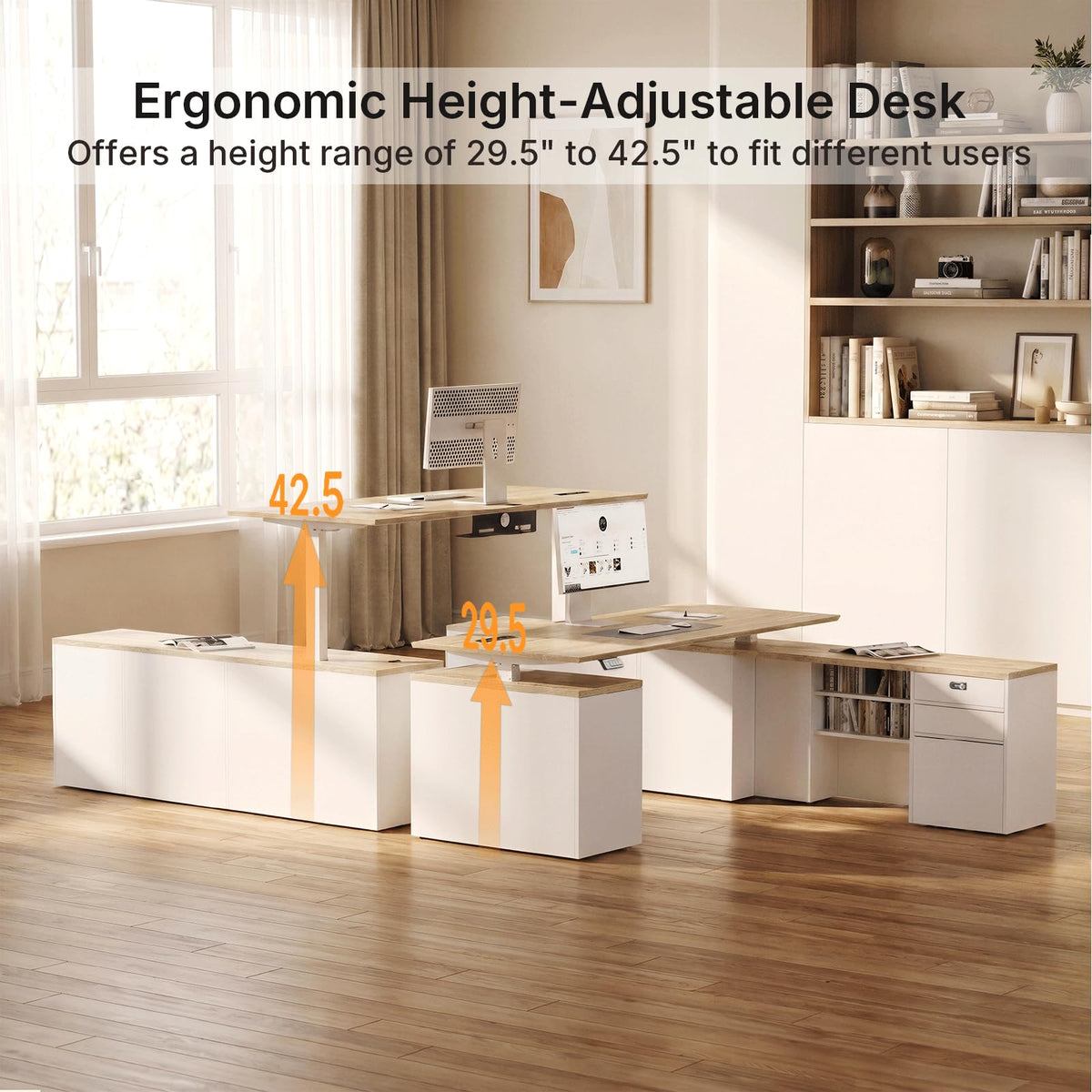 L-Shaped Electric Standing Desk