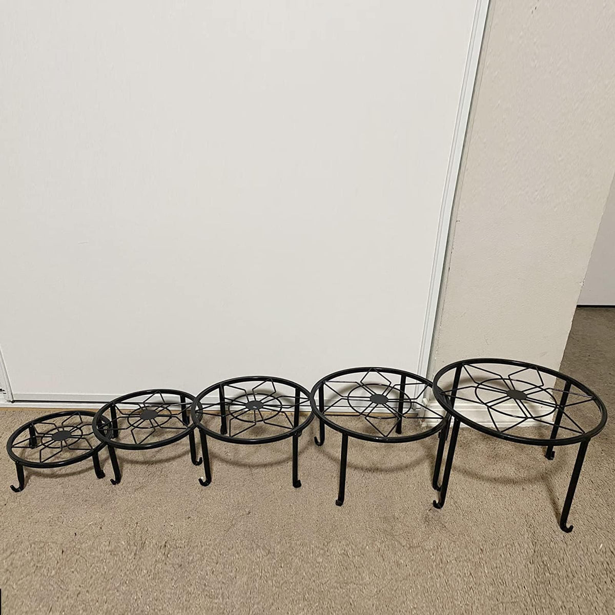 5 Pack Metal Plant Stand,Heavy Duty Plant Stands for Indoor and Outdoor