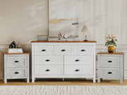 White Dresser and Nightstand Set