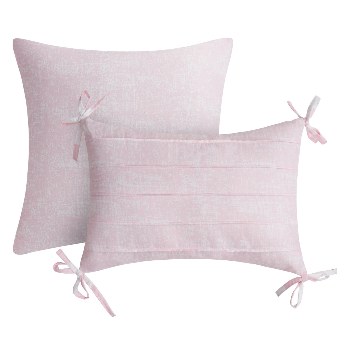 Pink Striped Reversible Comforter Set