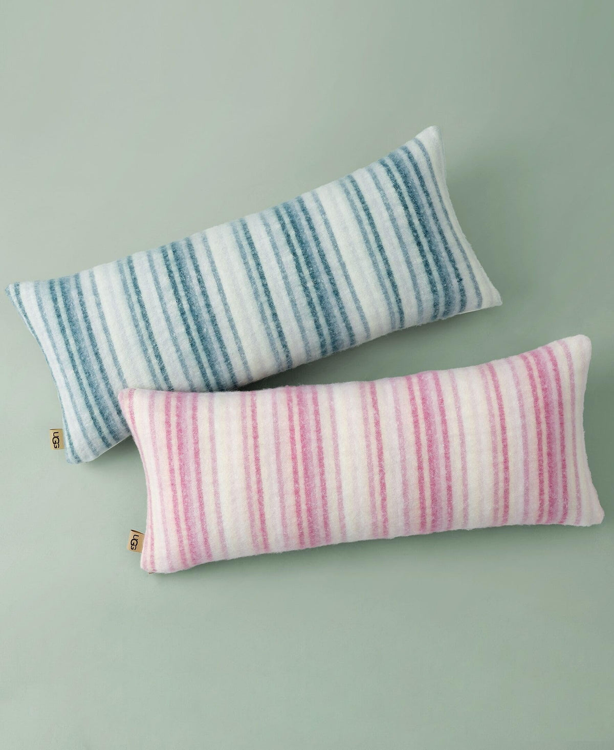 UGG Joana Bolster Knit Throw Pillow, 36" x 14", Blue (Silver Blue)