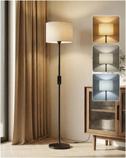 LED Floor Lamp with Magnetic Fabric Shade