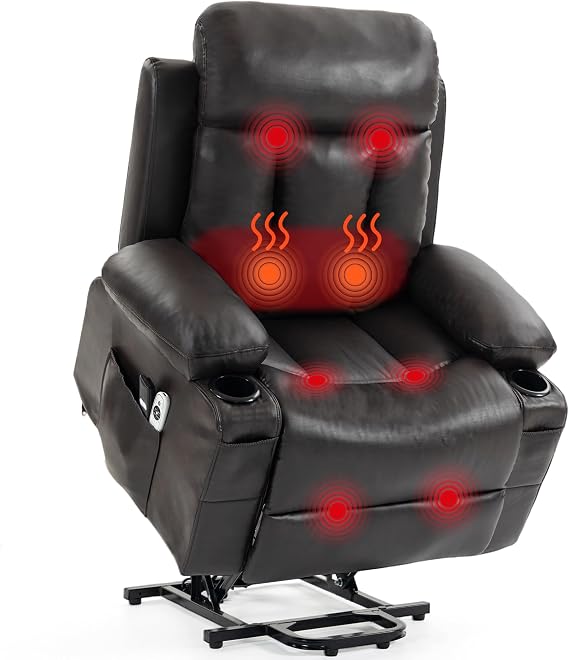 Power Lift Recliner Chair with Massage & Heat